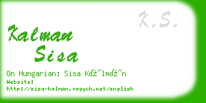 kalman sisa business card